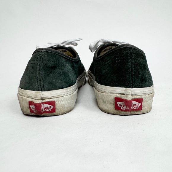 Vans Authentic Pig Suede Shoe Lace Up Sneakers Darkest Spruce Green M 7 W 8.5 - Picture 4 of 10